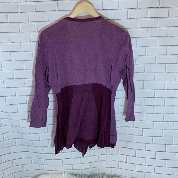 Anthropologie Sparrow Purple Flower Cardig… - Picture 2 of 5